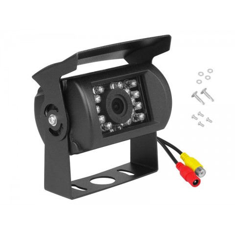 Automobilinė galinio vaizdo kamera su pašvietimu 12V / 24V RCA  Peiying PY0101M